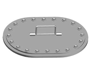 NABRICO DF-510 Flush Multi-Stud Oval Hatch